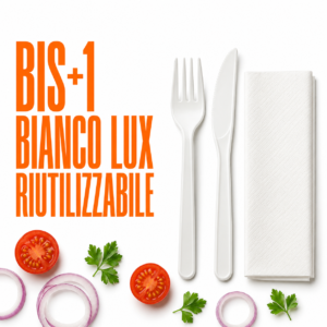 Bis+1 (For+Co+Tov.1velo) Bianco Lux Riutilizzabile-500 pz