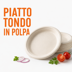 Piatto Tondo in polpa diam.23 cm piano_50 Pz x 10
