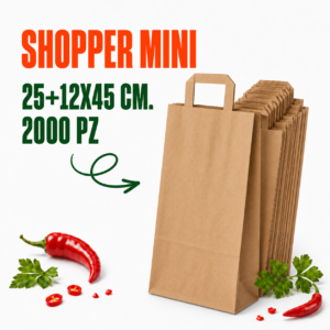 SHOPPER MINI 25+12X45 CM. 2000 PZ