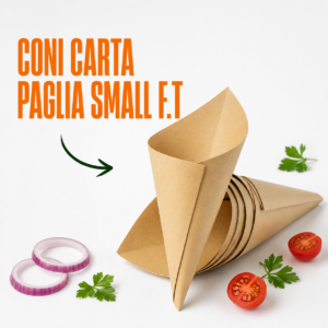 Coni carta paglia SMALL F.T 17x18. PZ 500