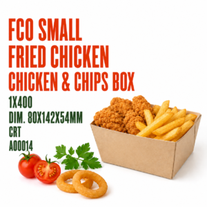 FC0 Small Fried Chicken chicken & chips Box 1x400 Dim. 80x142x54mm