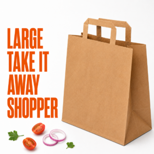 Large Take it Away Shopper con Manico Kraft 1x250 Dim. 250x140x290mm