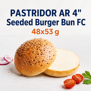 PASTRIDOR AR 4" Seeded Burger Bun 48x53 gr